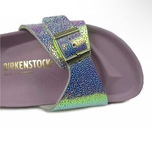 Birkenstock Iridescent Sandals with Gold Logo